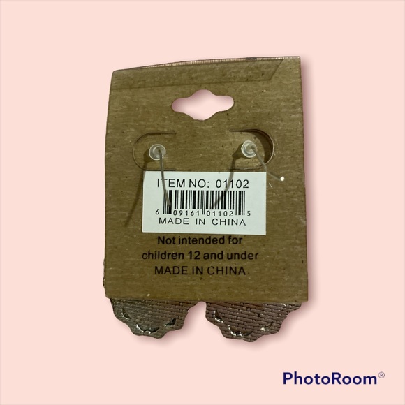 💕COPY - Black Semiprecious stone drop Earrings - Picture 2 of 2